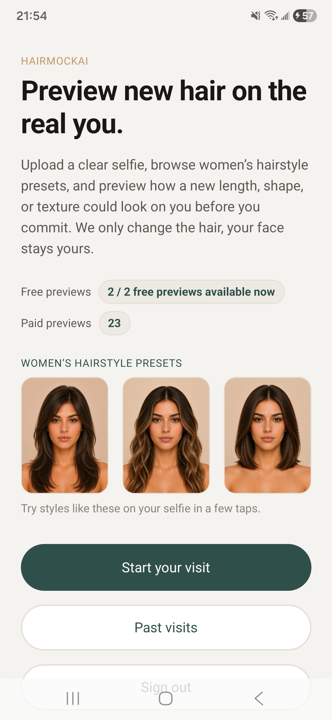 HairMockAI preview