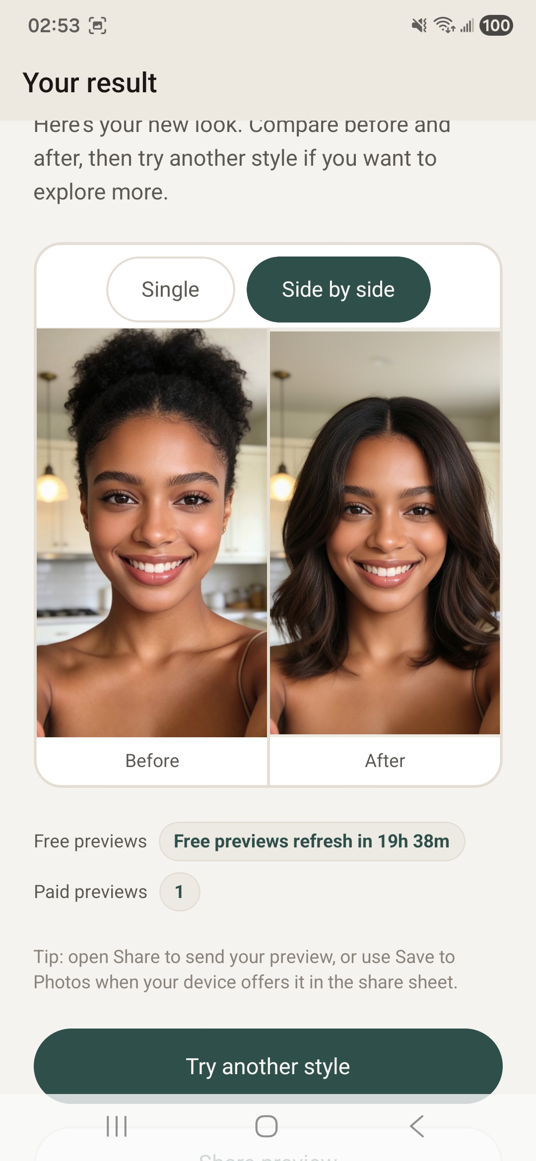 HairMockAI before and after hairstyle preview